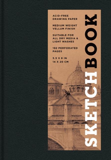 Sketchbook 5.5 x 8″ Black Hardcover Mixed Media Sketchbook for Drawing
